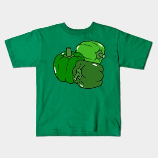 Three Green Bell Peppers Kids T-Shirt